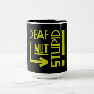 Taza Bicolor Conciencia sobre la discapacidad sorda