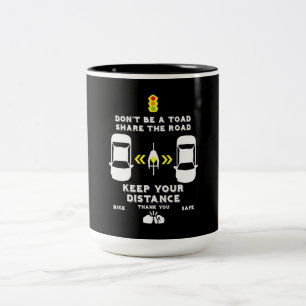 Taza Bicolor Concienciación sobre la seguridad vial en las bici