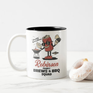 Taza Bicolor Concordancia de grupo de barbacoa familiar diverti