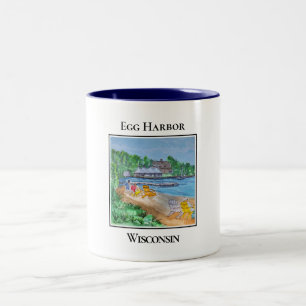 Taza Bicolor Condado de Door, Egg Harbour, Wisconsin