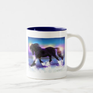 Taza Bicolor Condado negro del pie