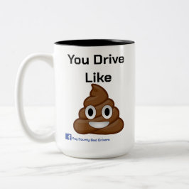 Taza Bicolor Conduce Como Poop (Mug)