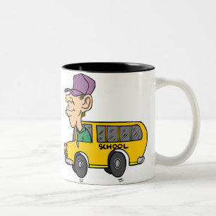 Taza Bicolor Conductor de autobús escolar