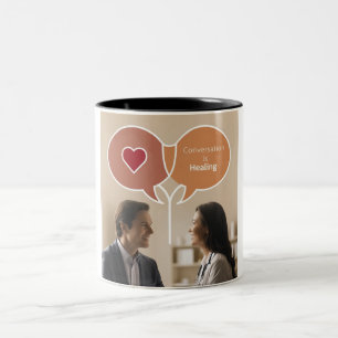 Taza Bicolor Conectar y curar: Mug Inspirador