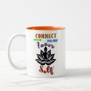 Taza Bicolor Conéctate con tu propio interno