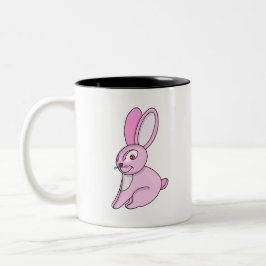 Taza Bicolor Conejito con fluffy
