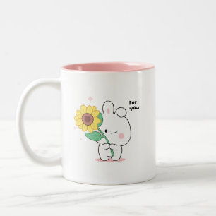 Taza Bicolor conejito divertido