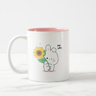 Taza Bicolor conejito divertido