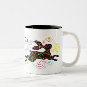 Taza Bicolor Conejo artístico