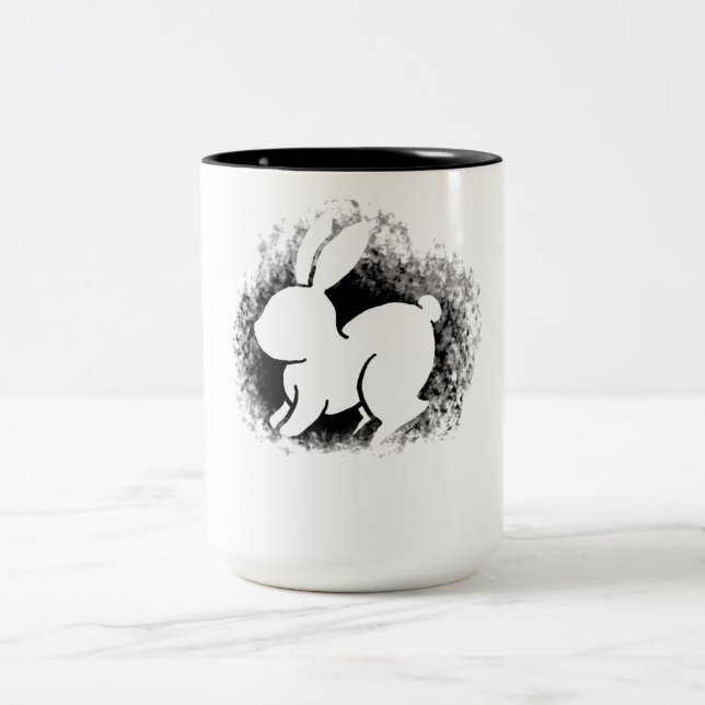 Taza Bicolor Conejo Blanco (Centro)