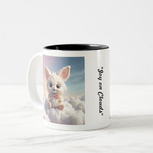 Taza Bicolor "Conejo Celestial Alegría"