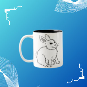 Taza Bicolor Conejo de cómics de conejo conejo conejo