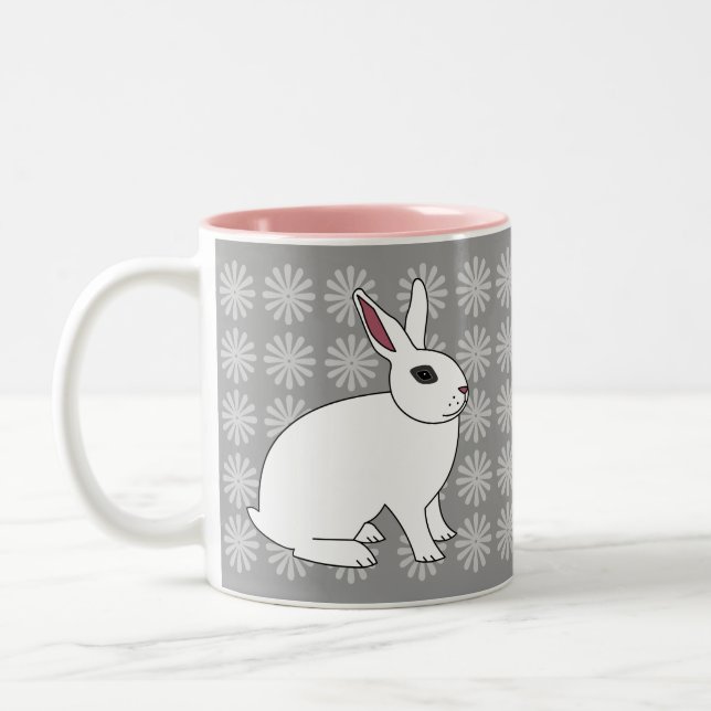 Taza Bicolor Conejo de Hotot (Izquierda)