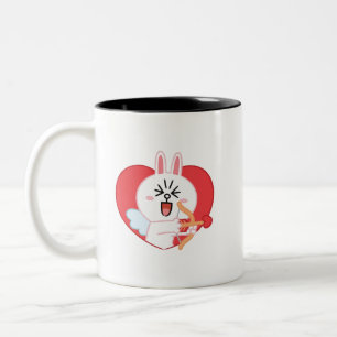 Taza Bicolor Conejo de oso marrón