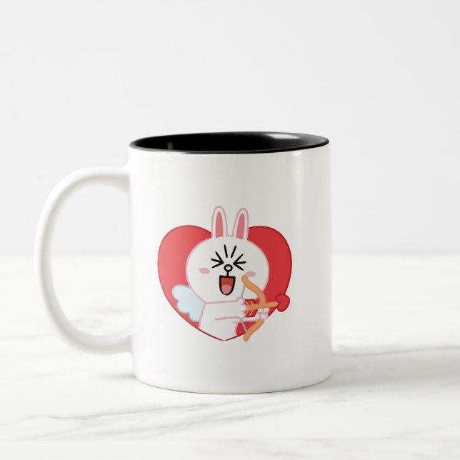 Taza Bicolor Conejo de oso marrón (Izquierda)