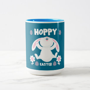 Taza Bicolor Conejo de vacaciones de Semana Santa