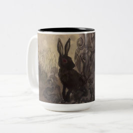 Taza Bicolor Conejo negro de Inle