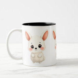Taza Bicolor Conejo pequeño y lindo