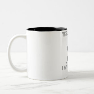 Taza Bicolor Confesiones obsesionadas con hockey - Sí, tengo un