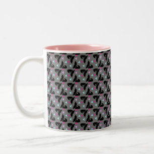 Taza Bicolor Confeti Geométrico de Abeja Ditsy para el Día de S