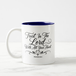 Taza Bicolor Confía En El Señor Con Todo Tu Corazón