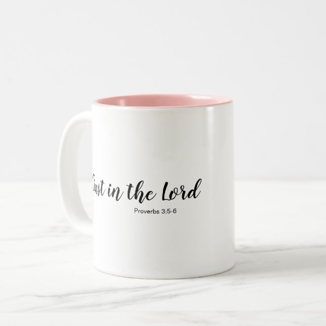 Taza Bicolor Confiar en él (Anverso izquierdo)