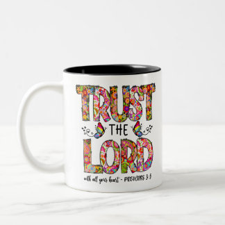 Taza Bicolor Confiar en la sublimación del Señor