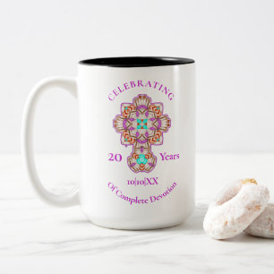 Taza Bicolor Conmemoración del 20° Aniversario de la Ordenaci