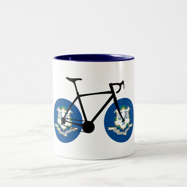 Taza Bicolor Connecticut Flag Cycling (Centro)
