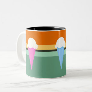 Taza Bicolor Cono de helado