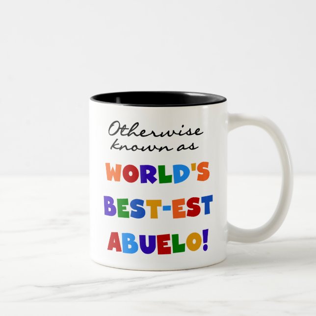 Taza Bicolor Conocido Como El Mejor Abuelo (Derecha)