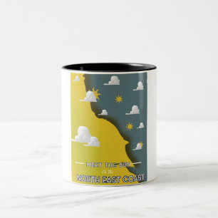 Taza Bicolor Conozca al Sol, en la costa noreste