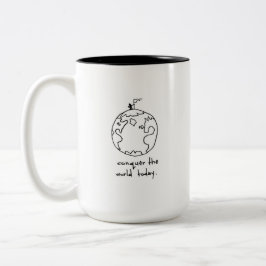 Taza Bicolor Conquistar el Mundo