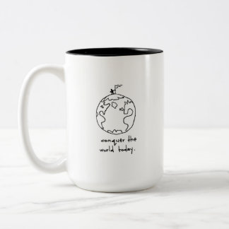 Taza Bicolor Conquistar el Mundo