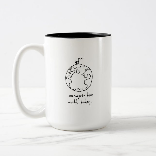 Taza Bicolor Conquistar el Mundo (Izquierda)