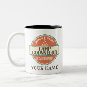 Taza Bicolor Consejero del campamento personalizado