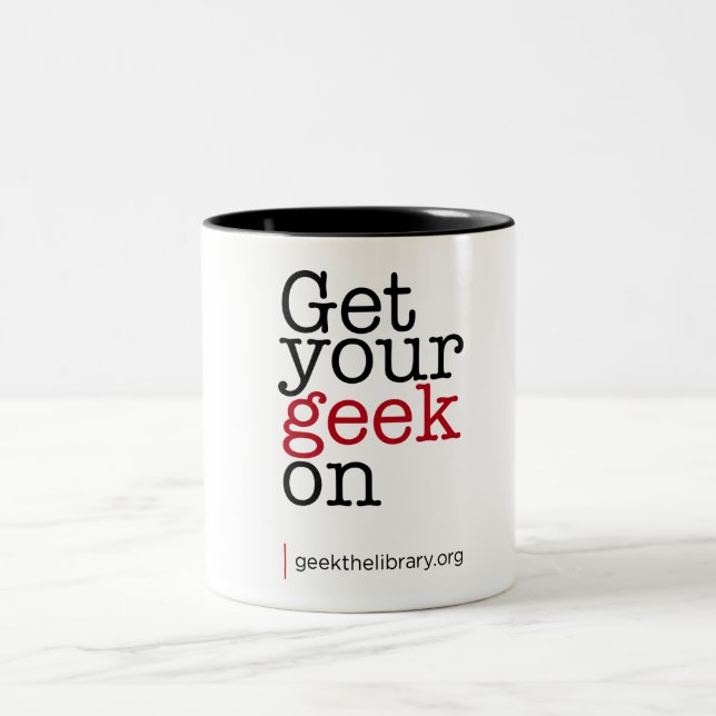 Taza Bicolor Consiga a su friki encendido (Centro)