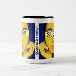 Taza Bicolor Consiga a una reunión