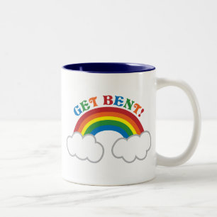 Taza Bicolor ¡CONSIGA DOBLADO! con el arco iris lindo