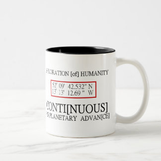 Taza Bicolor Conspiración científica del UFO del código binario