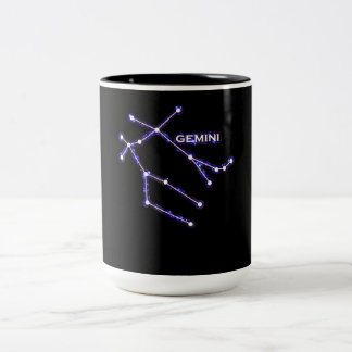 Taza Bicolor Constelación astronómica - Astrología Zodiac Gemin