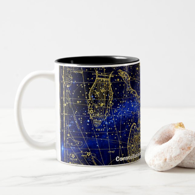 Taza Bicolor Constelación del Lagarto (Con donut)