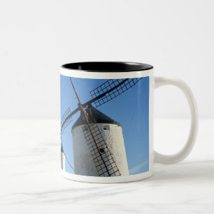 Taza Bicolor Consuegra, La Mancha, España, molinos de viento 2