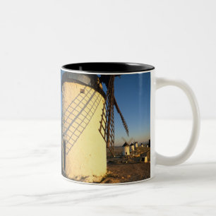 Taza Bicolor Consuegra, La Mancha, España, molinos de viento y