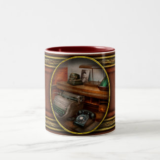 Taza Bicolor Contador - Máquina de escribir - La oficina del co