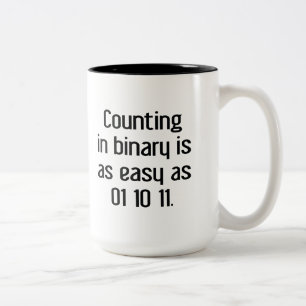 Taza Bicolor Contando en binario
