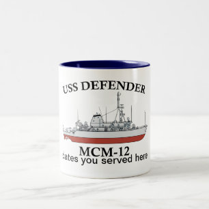 Taza Bicolor Contramedidas de Minas USS Defender MCM-2