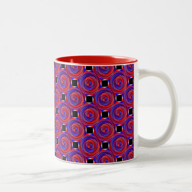 Taza Bicolor Contrarreloj rojo y azul de Kenneth Yoncich (Derecha)