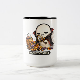 Taza Bicolor Control de Calidad de Halloween Lindo Vampiro