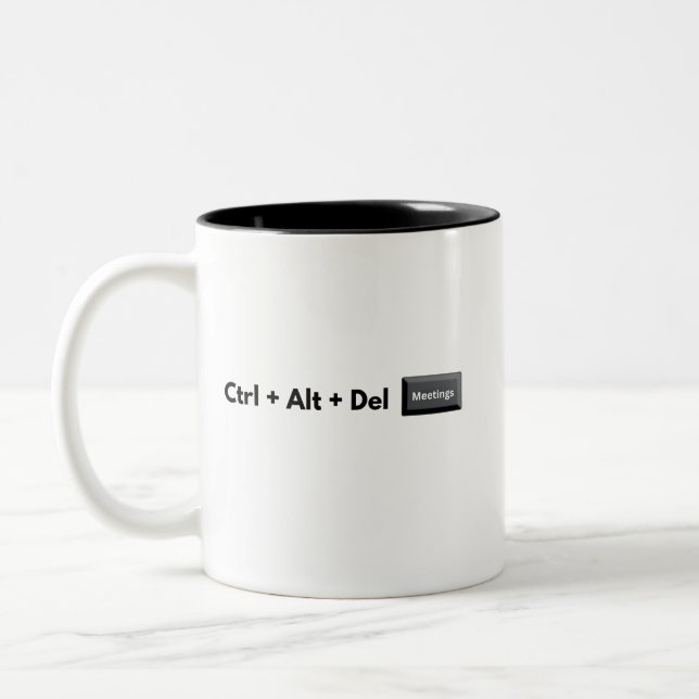 Taza Bicolor Control Geeky Alt Del Reuniones (Izquierda)